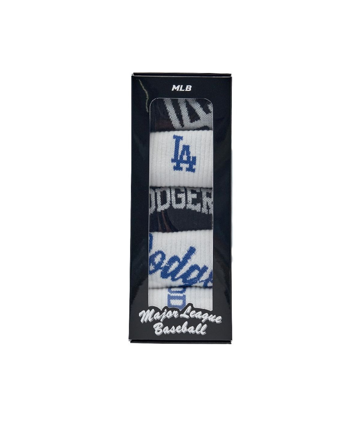엠엘비 키즈(MLB KIDS) 베이직 로고 크루 양말 세트(5번들) LA (Blue)