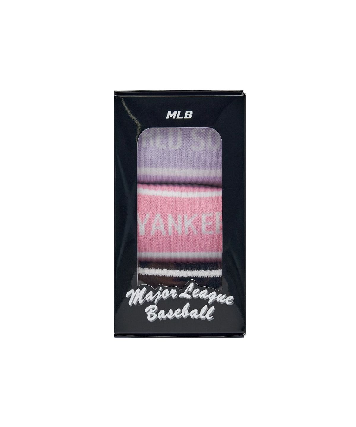 엠엘비 키즈(MLB KIDS) 베이직 하이 양말 세트(3번들) MLB (Pink)