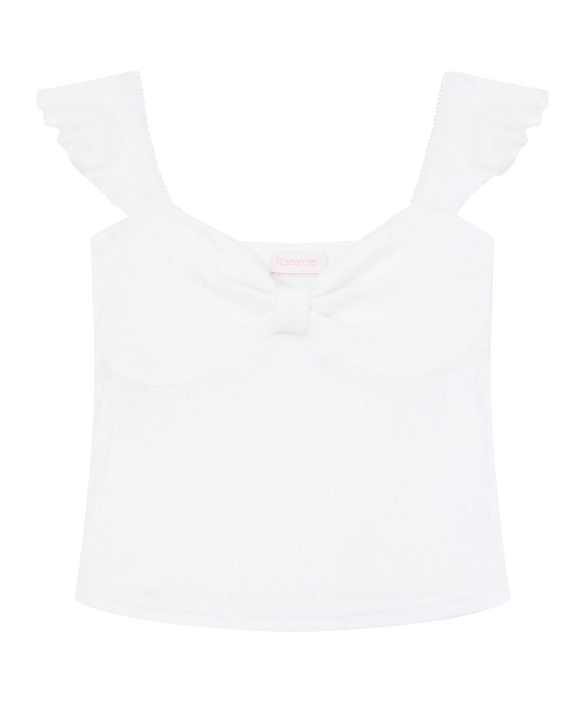 로잔느(ROSEANNE) Sugar Cake Ribbon Top (Sugar White)
