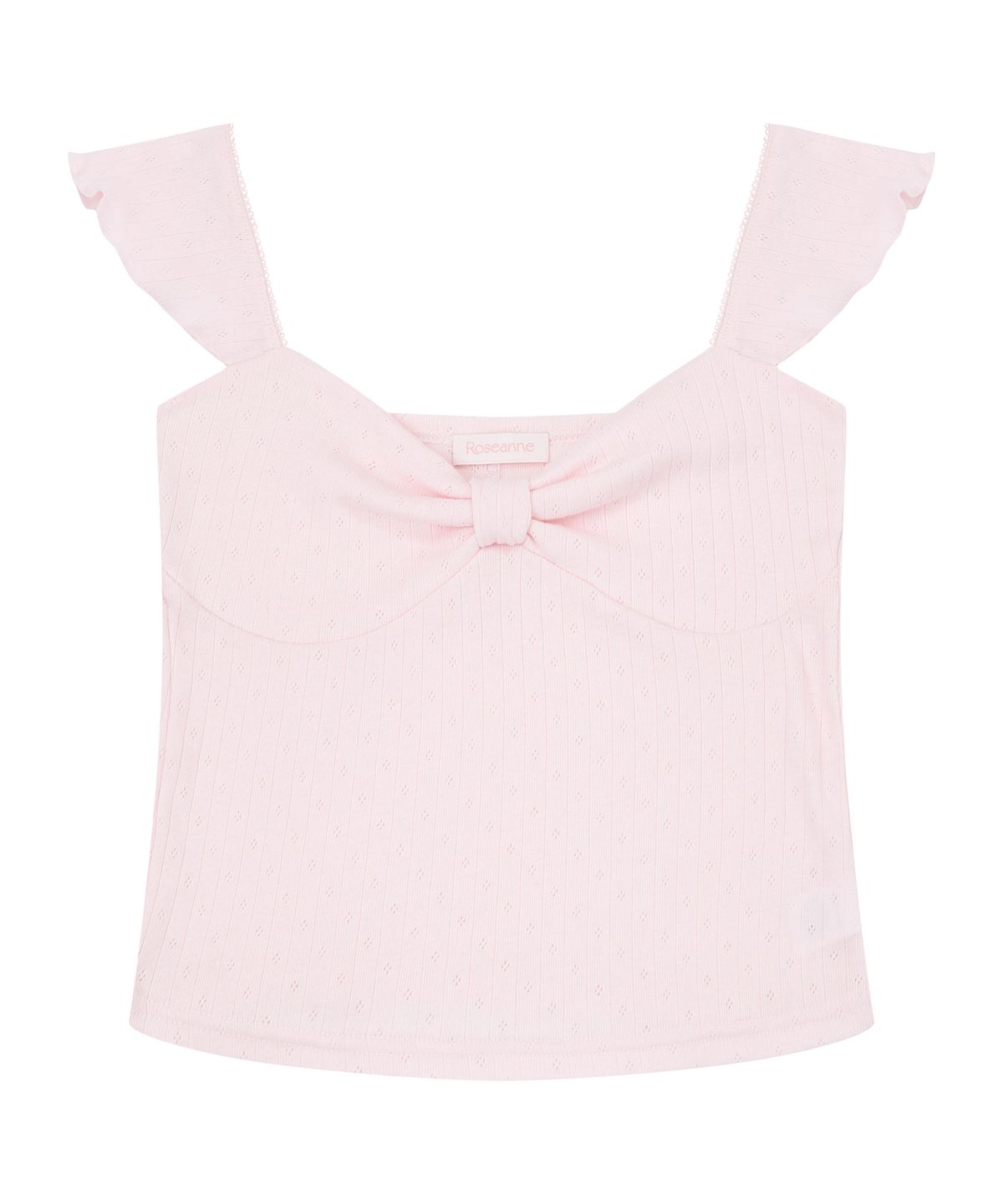 로잔느(ROSEANNE) Sugar Cake Ribbon Top (Powder Pink)