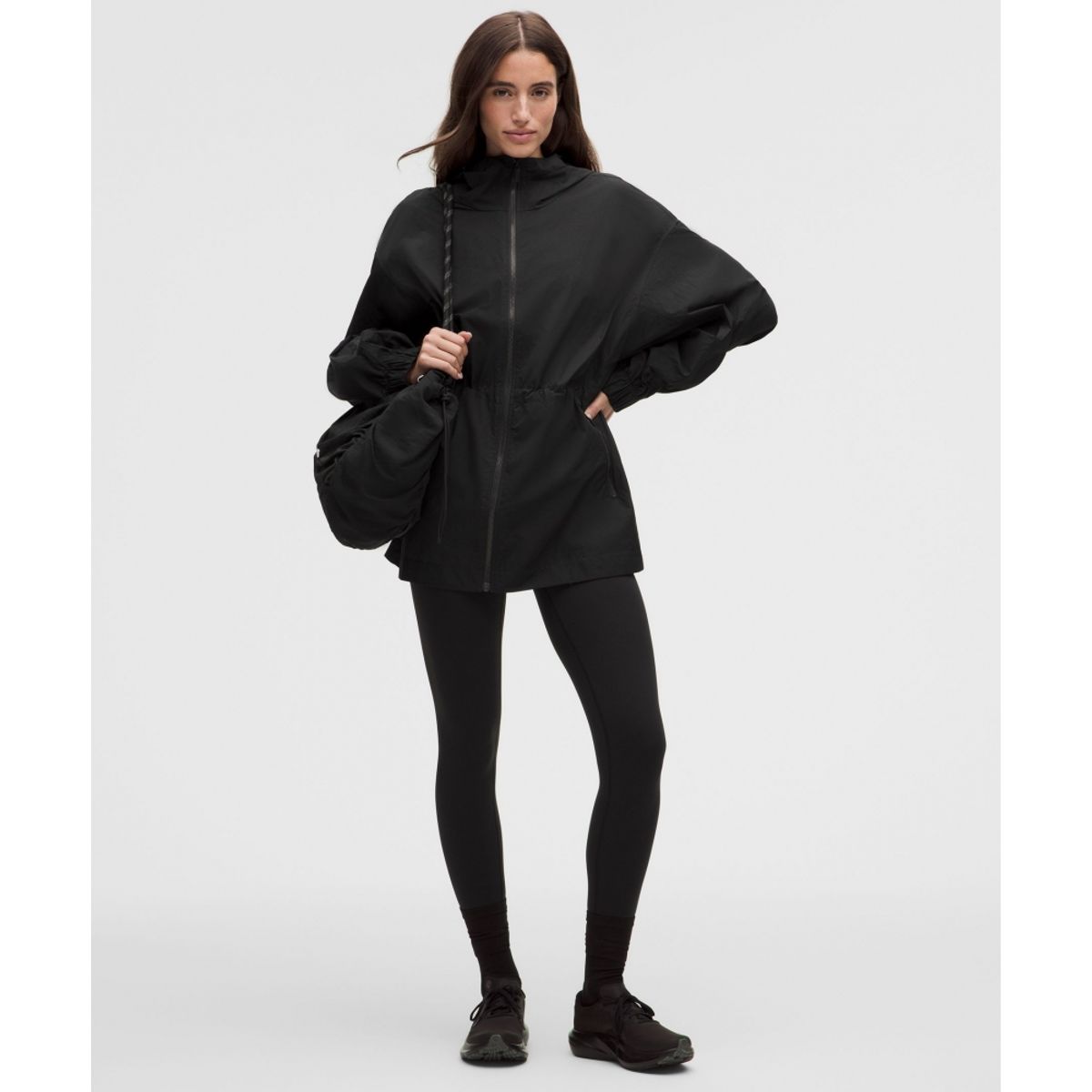룰루레몬(LULULEMON) UV 프로텍티브 신치 웨이스트 오버사이즈 핏 재킷  BLK