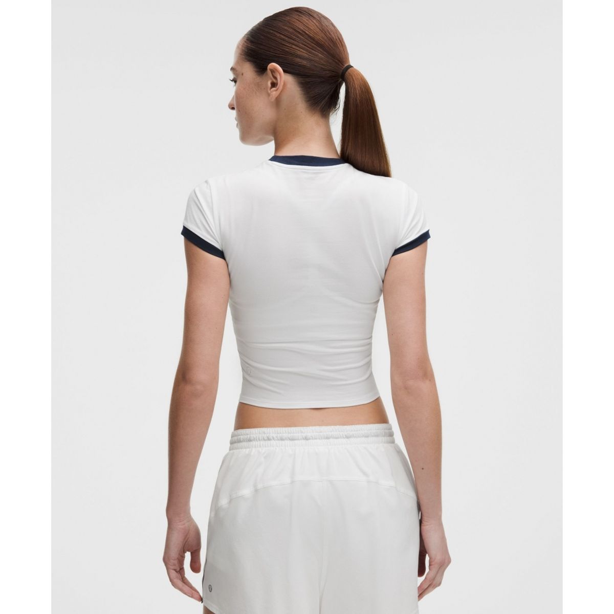 룰루레몬(LULULEMON) 코튼 링거 베이비 티 *코트사이드  WHT CLBL
