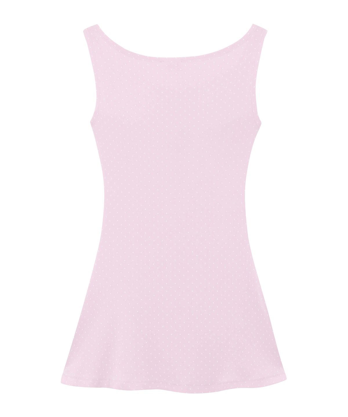 로잔느(ROSEANNE) Cloudy Dot Boatneck Mini Dress (Baby Pink)