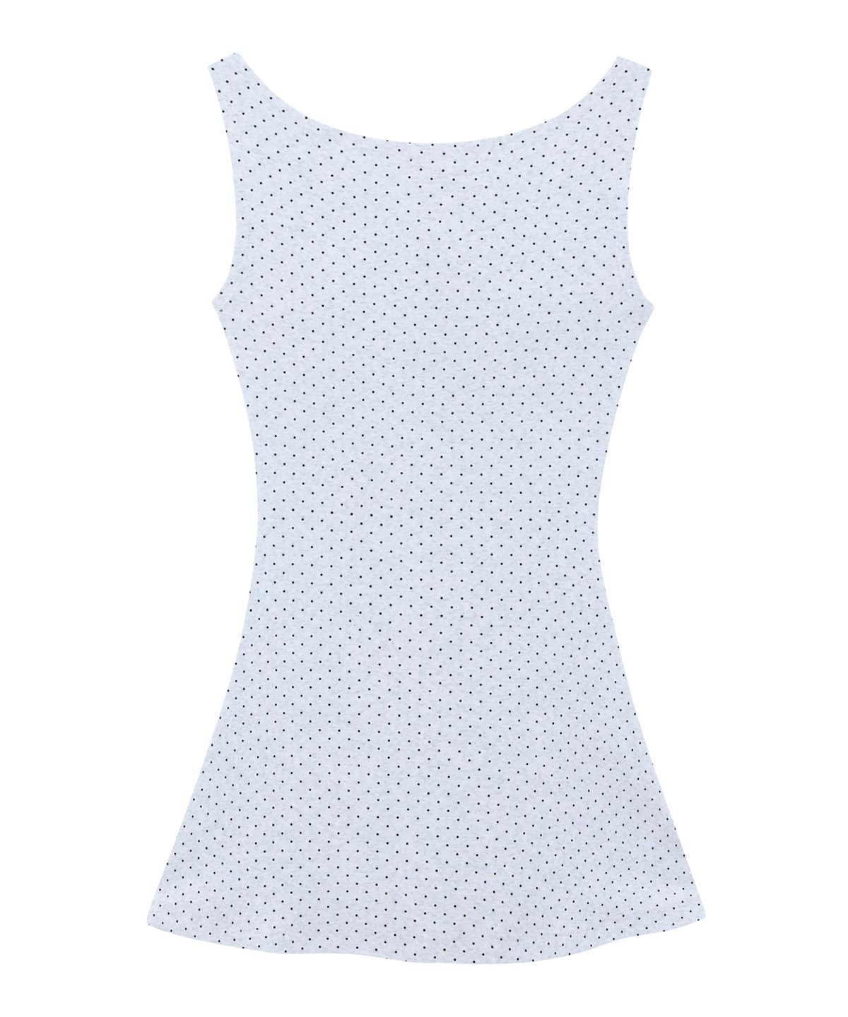 로잔느(ROSEANNE) Cloudy Dot Boatneck Mini Dress (Heather Gray)