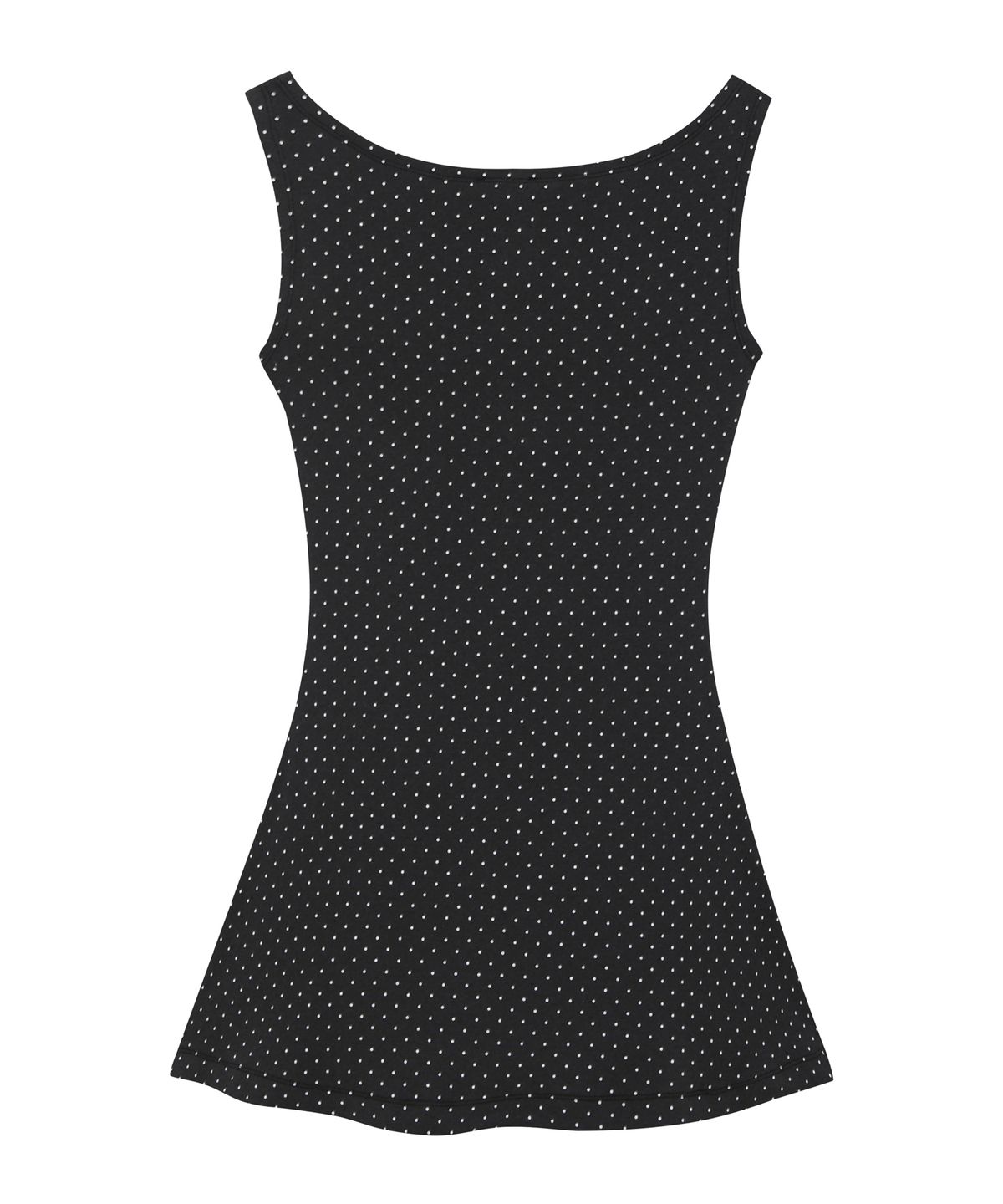 로잔느(ROSEANNE) Cloudy Dot Boatneck Mini Dress (Charcoal)