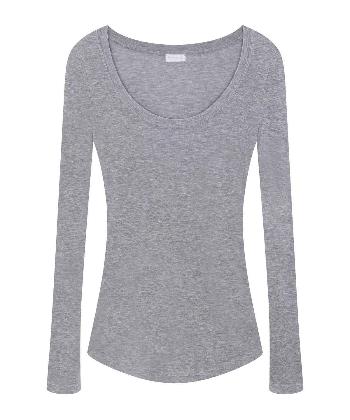 로잔느(ROSEANNE) Breeze Sheer Long Sleeve Top (Gray)