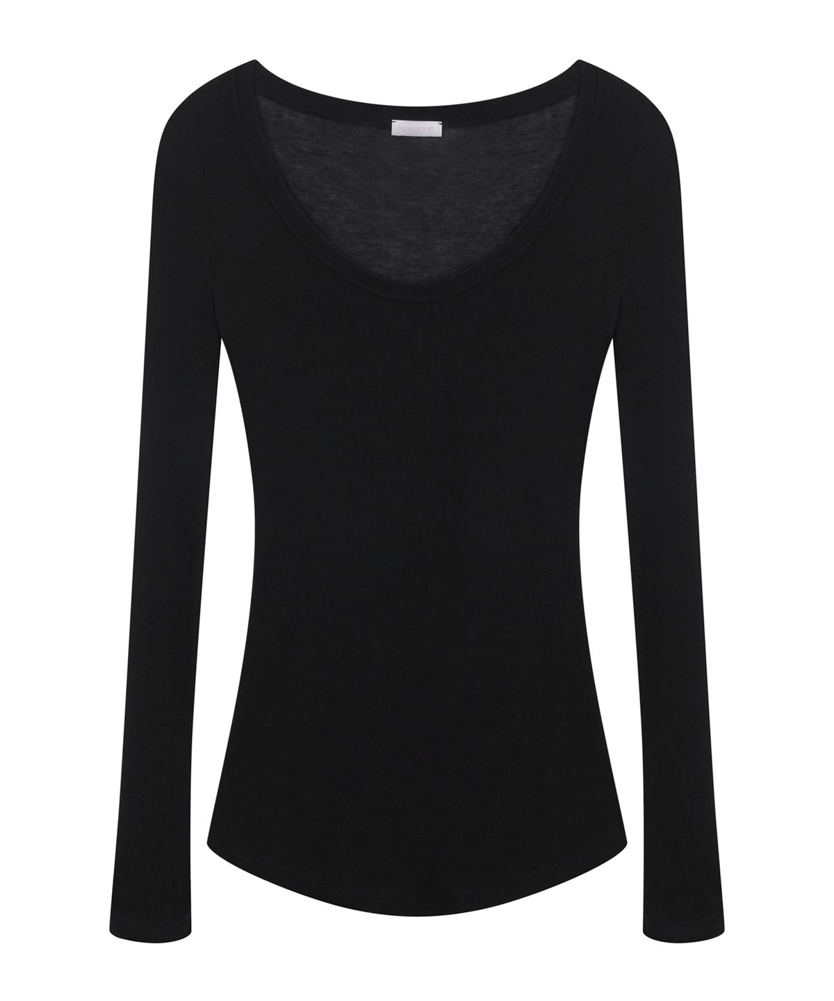 로잔느(ROSEANNE) Breeze Sheer Long Sleeve Top (Black)
