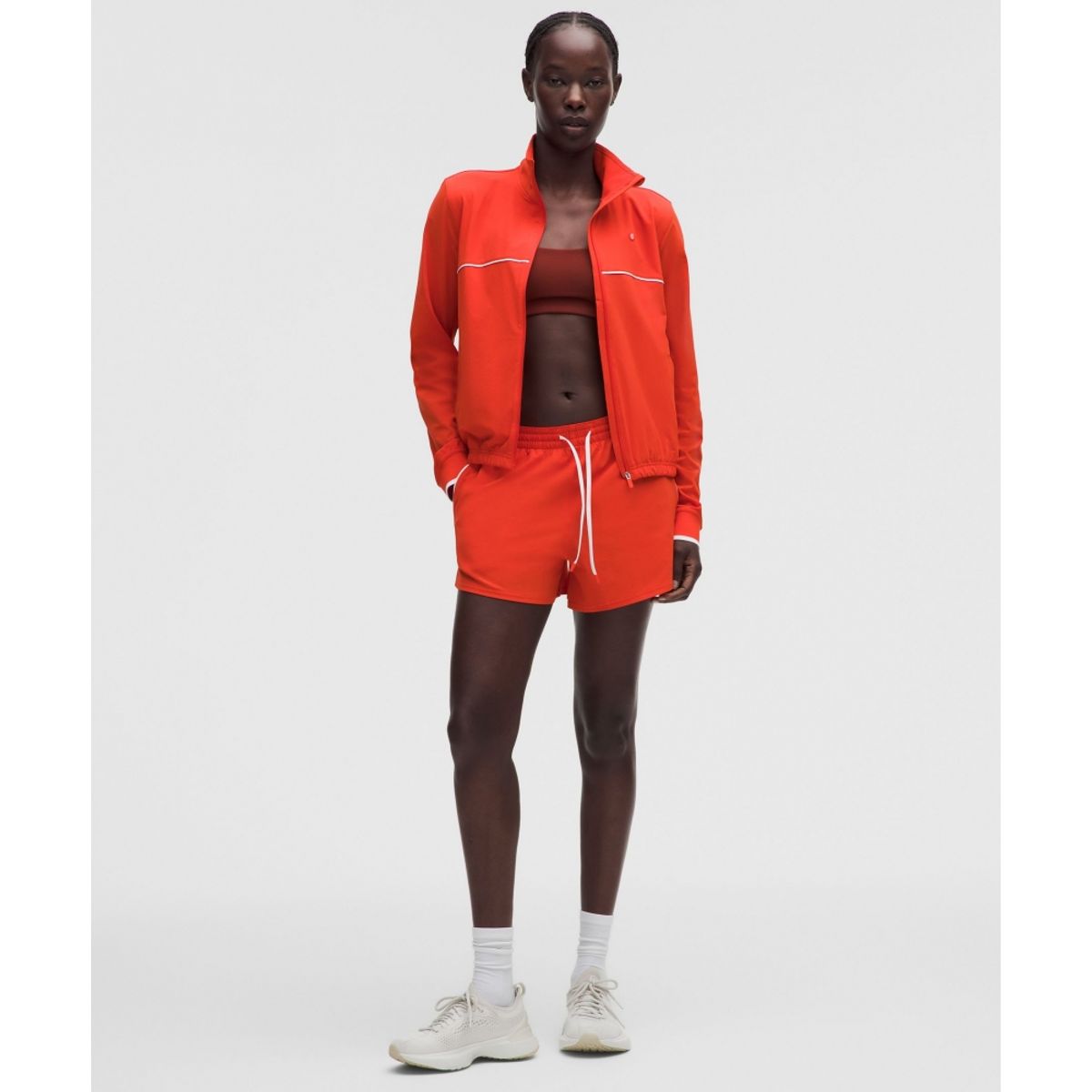 룰루레몬(LULULEMON) 코트 라이벌 테니스 트랙 재킷  CRYE WHT