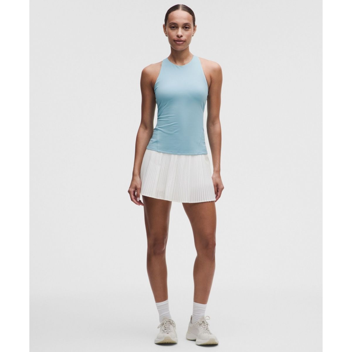 룰루레몬(LULULEMON) 레이서백 하이넥 테니스 탱크탑 *B C컵  SEAF