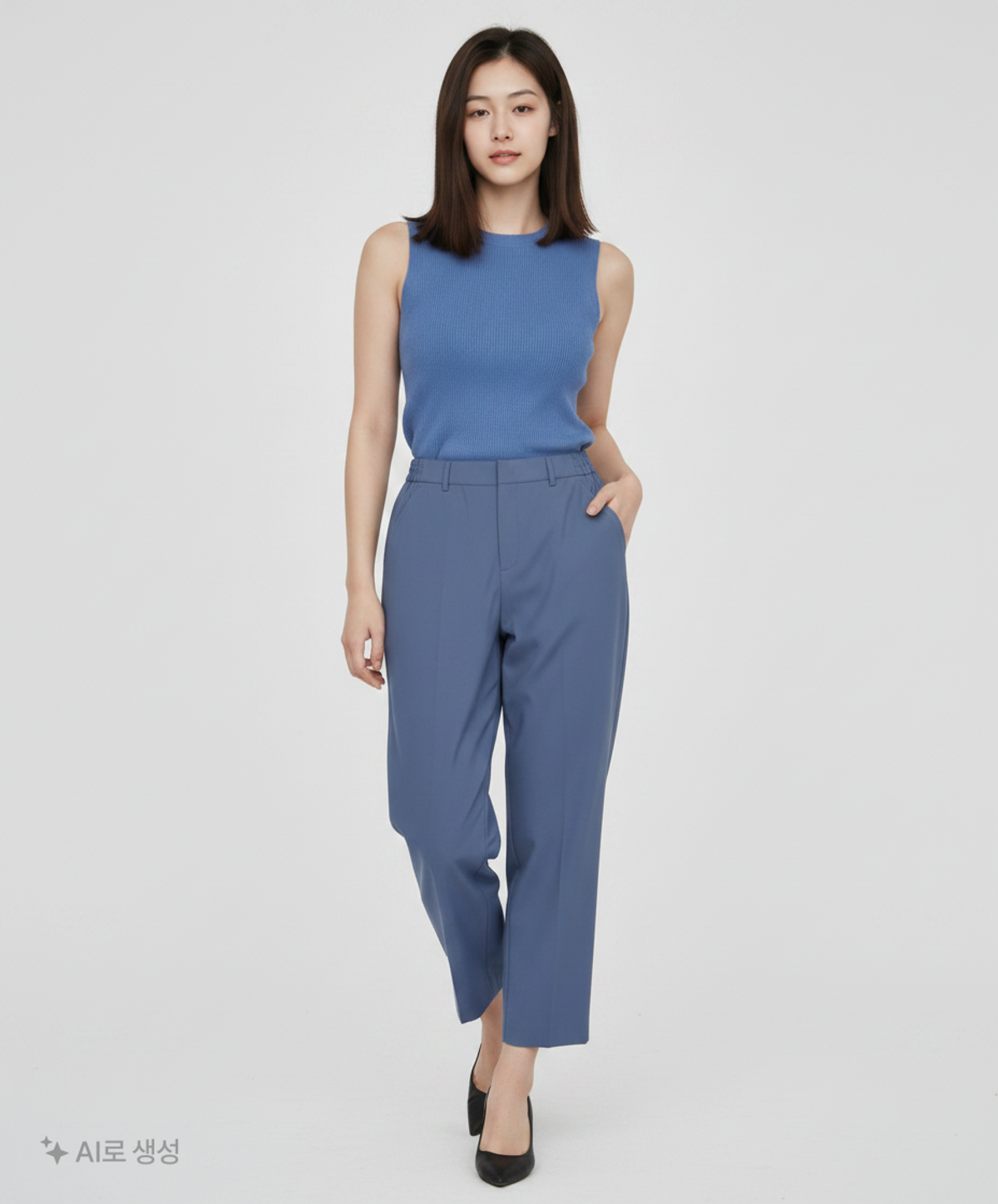 라코스테(LACOSTE) 여성 폴리 스트레치 밴딩 슬랙스 HF803E-52G 031 36