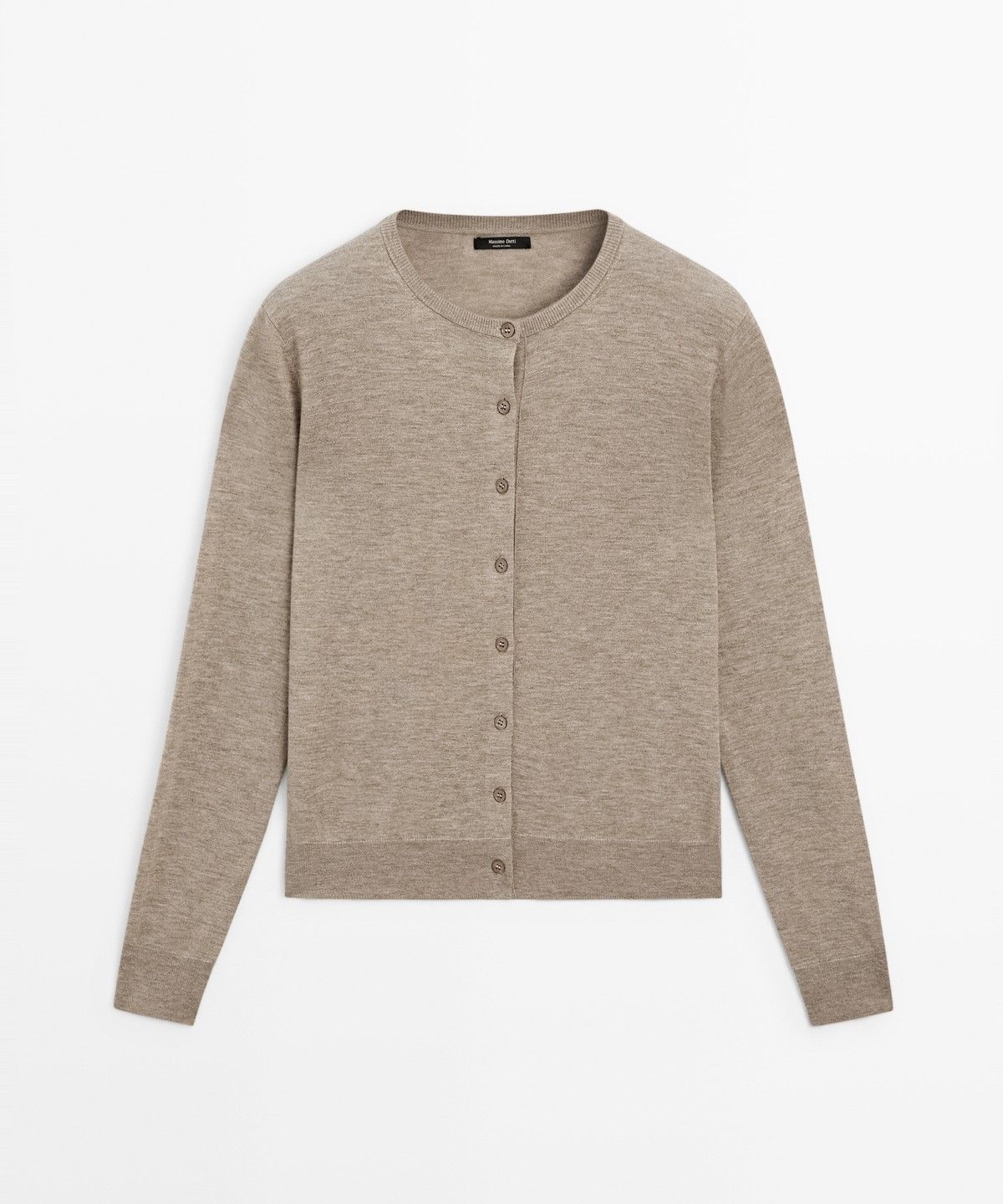 마시모두띠(MASSIMO DUTTI) 라운드넥 파인 니트 가디건