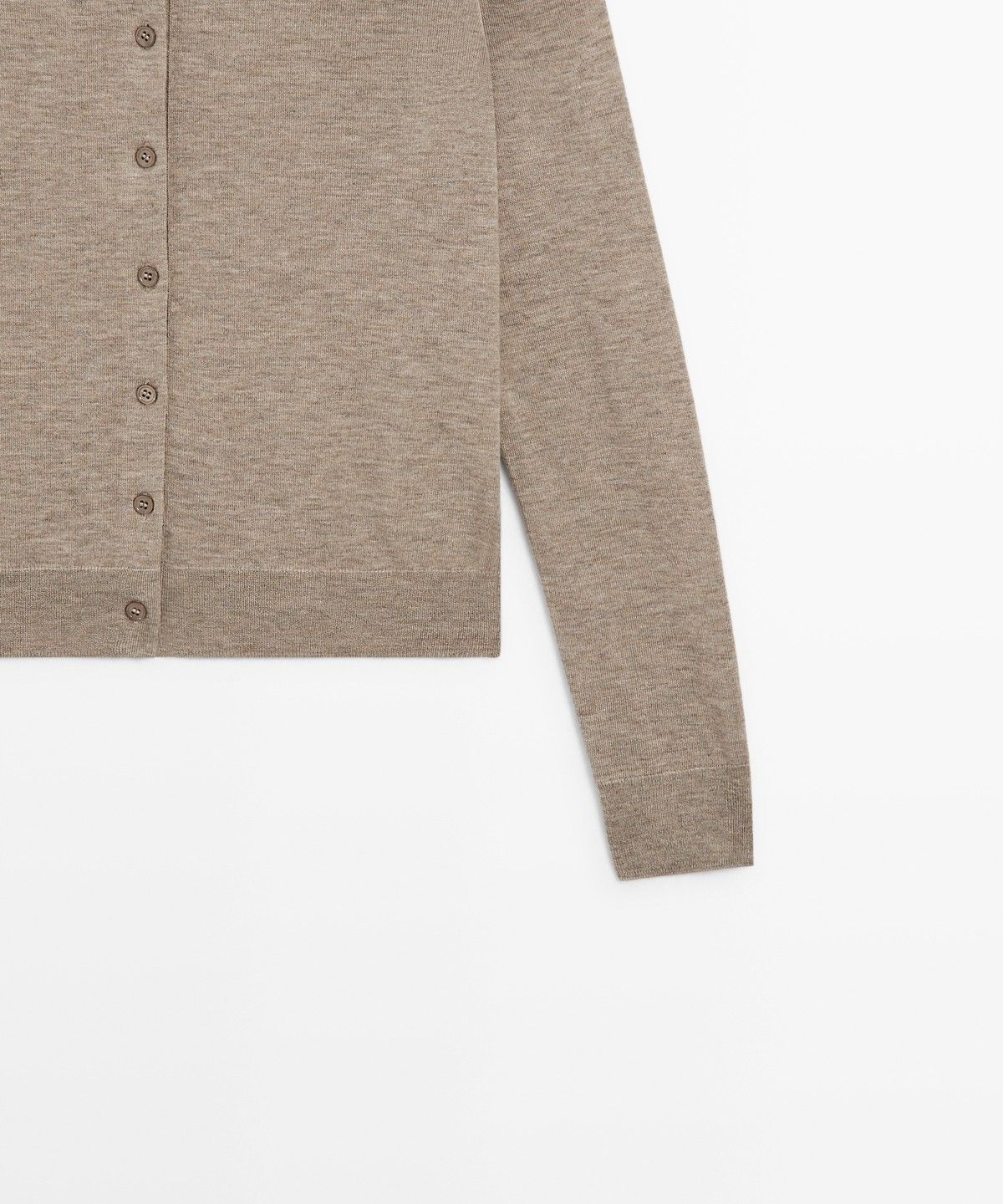 마시모두띠(MASSIMO DUTTI) 라운드넥 파인 니트 가디건