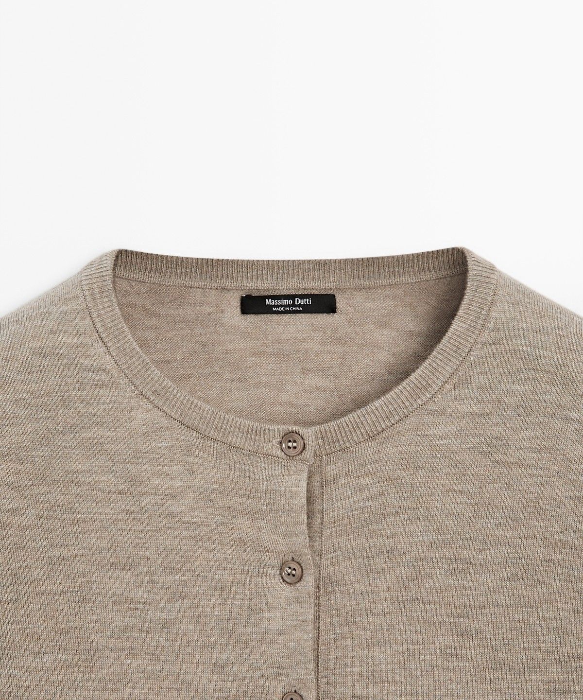 마시모두띠(MASSIMO DUTTI) 라운드넥 파인 니트 가디건