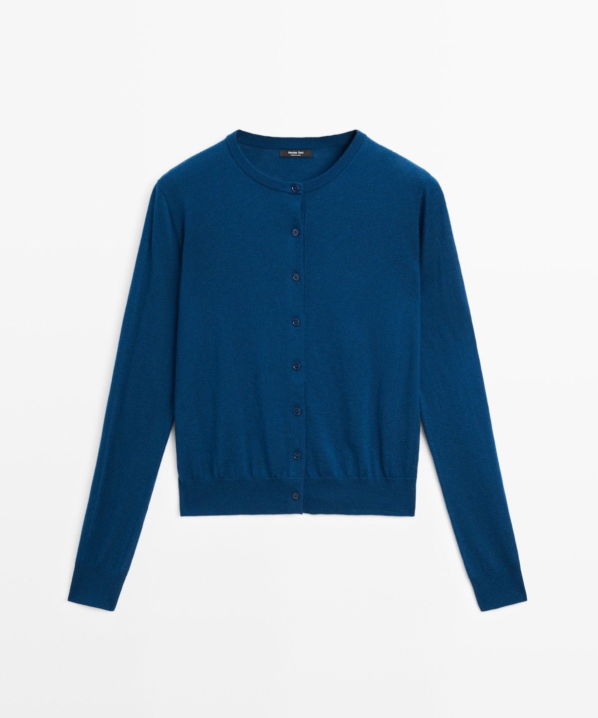 마시모두띠(MASSIMO DUTTI) 라운드넥 파인 니트 가디건