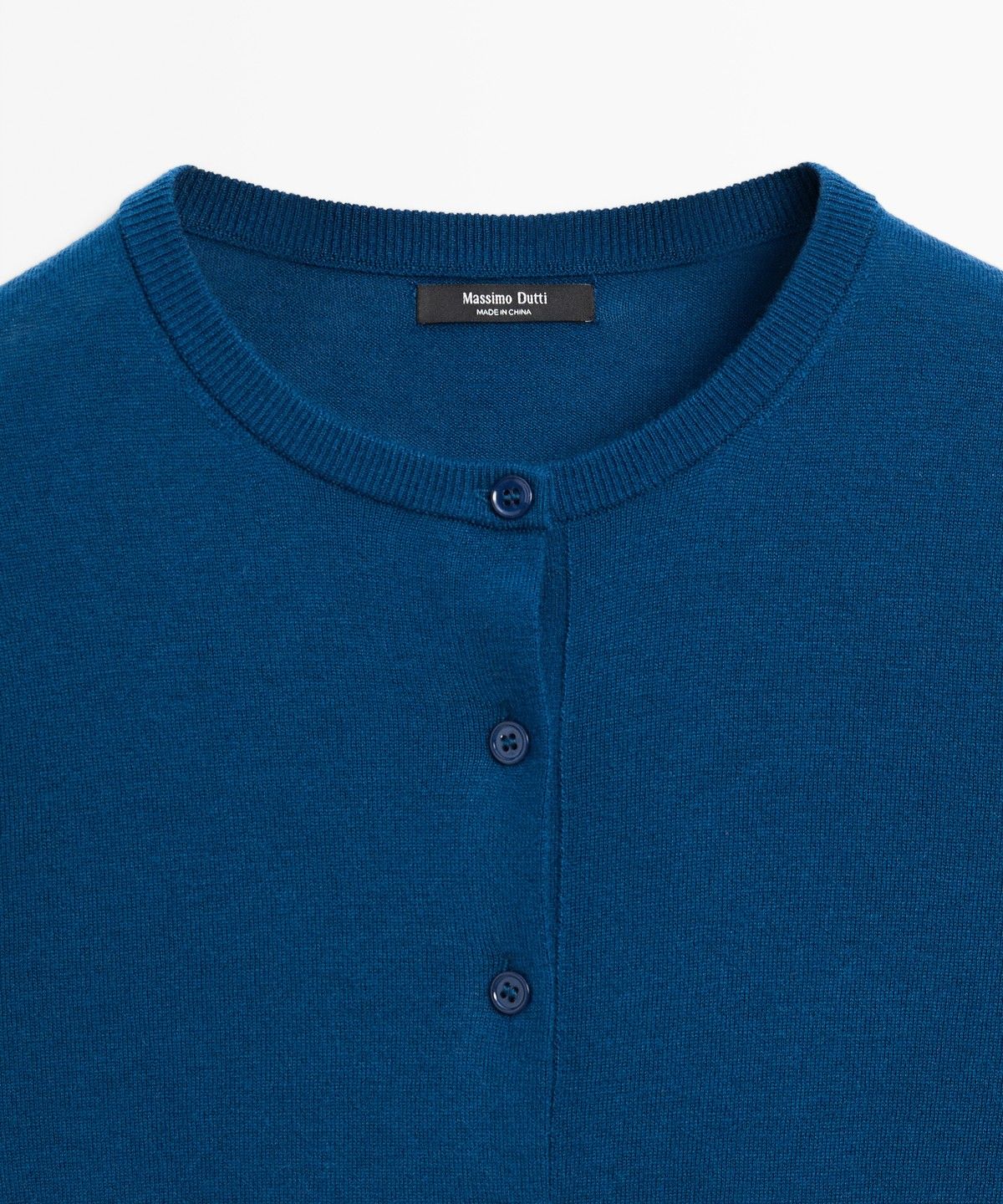 마시모두띠(MASSIMO DUTTI) 라운드넥 파인 니트 가디건