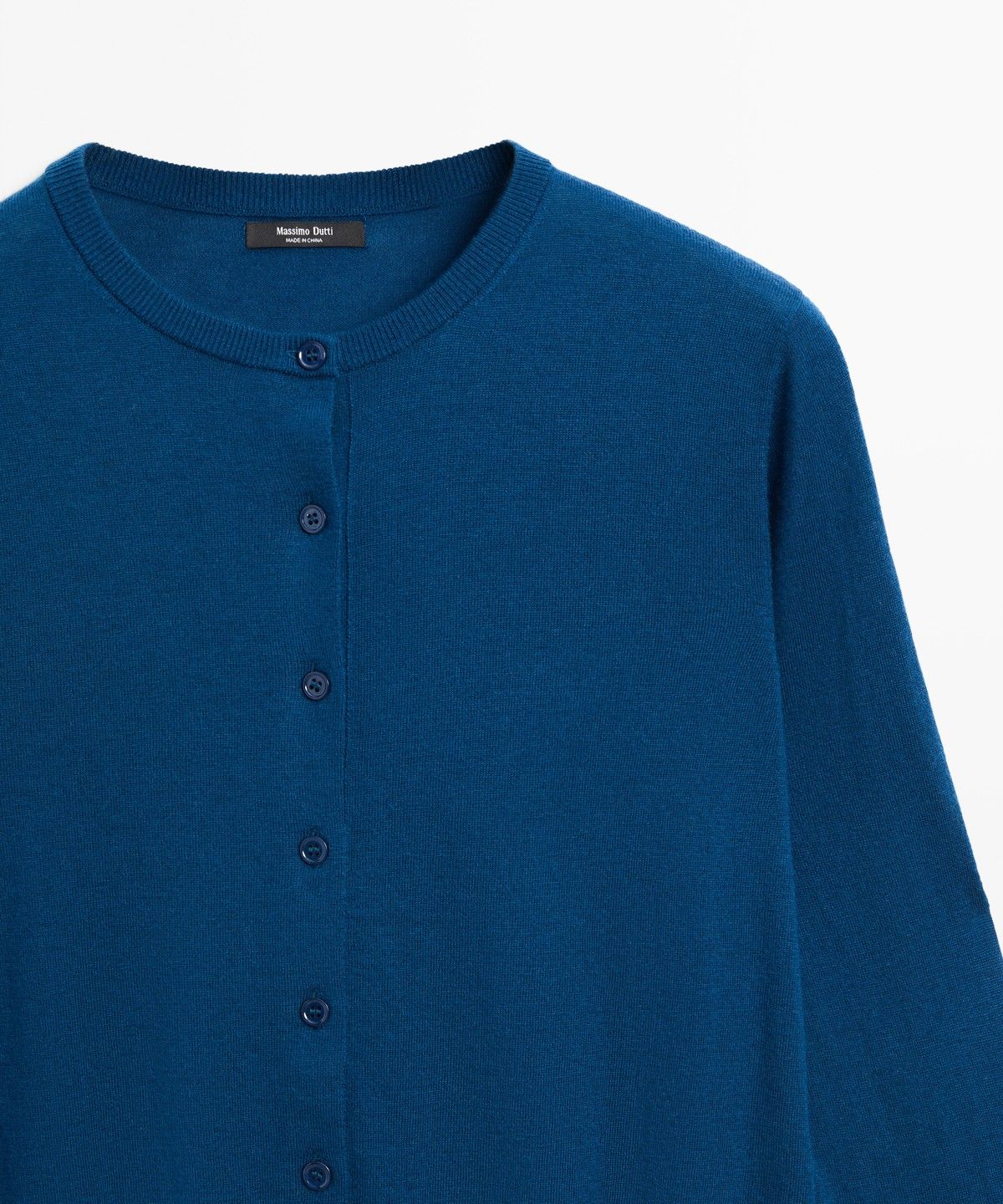 마시모두띠(MASSIMO DUTTI) 라운드넥 파인 니트 가디건
