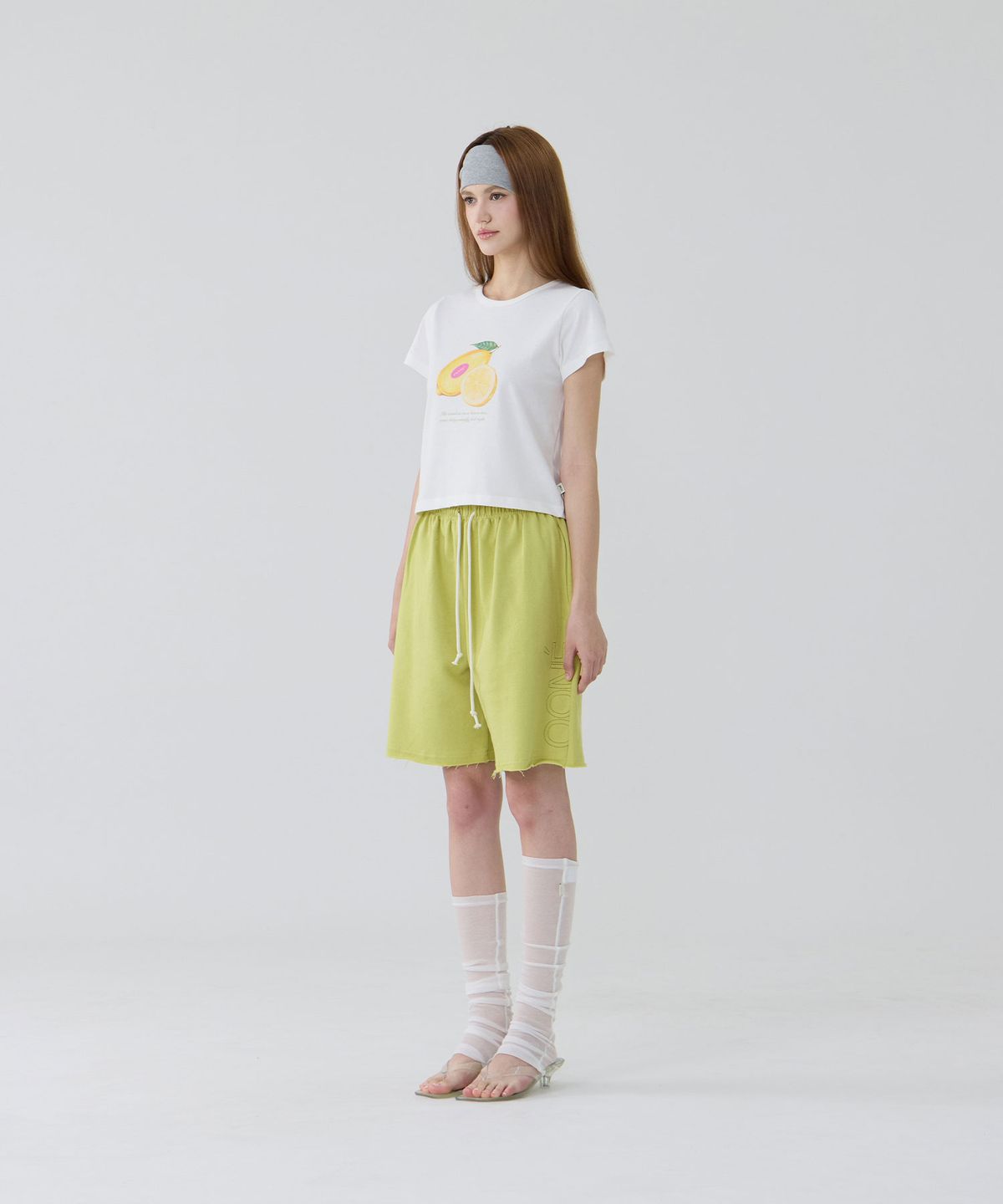 우네(OONE) Lemon Graphic T-Shirt_Ivory