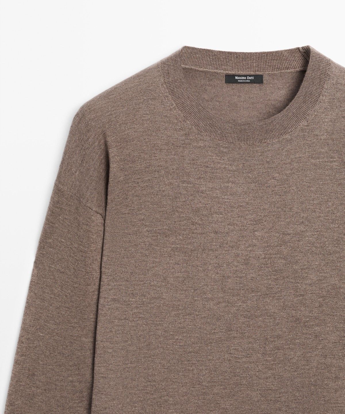 마시모두띠(MASSIMO DUTTI) 라운드넥 파인 니트 스웨터