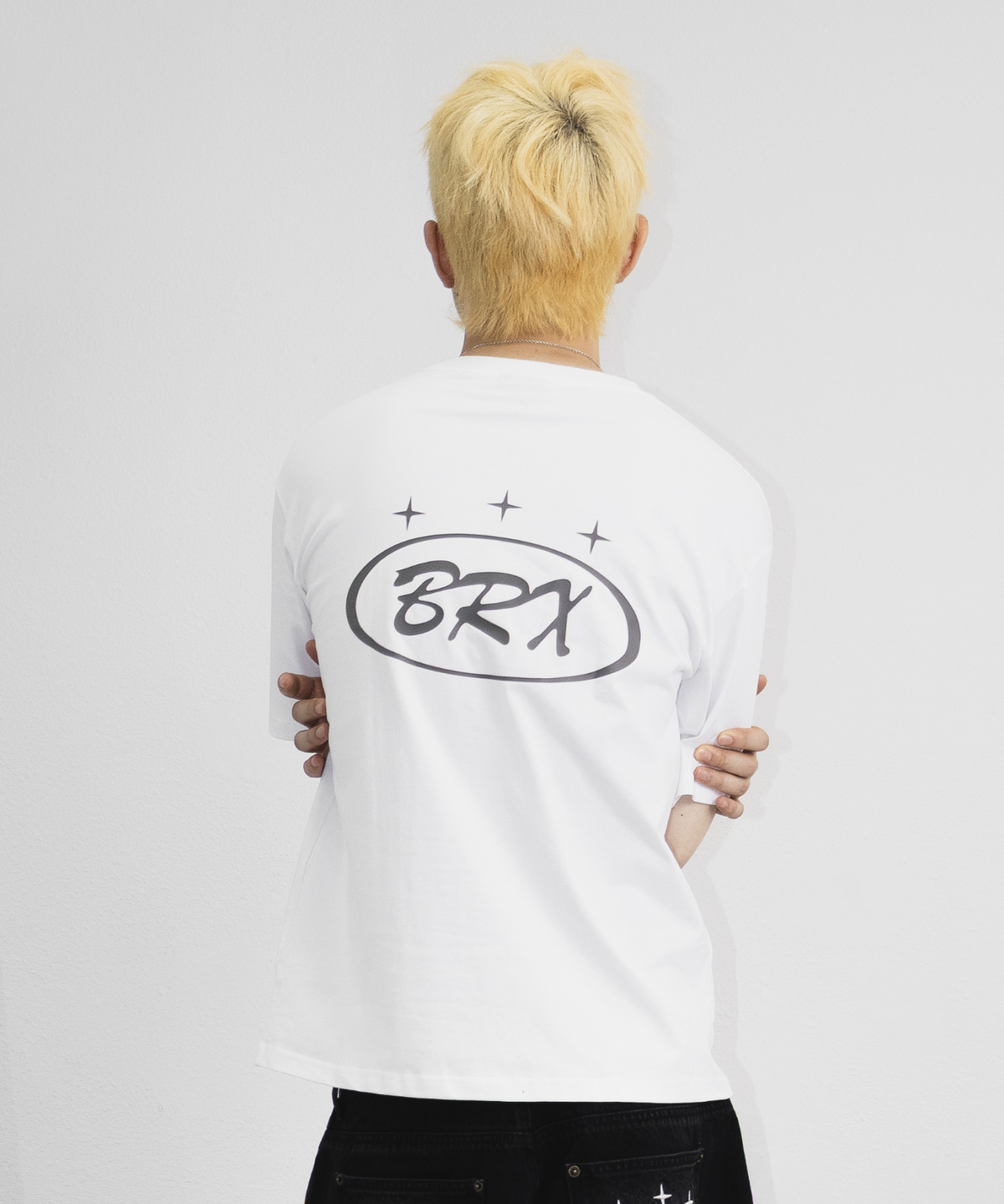 본엑스(BORNX) Brx Silicone Logo T-Shirt (White)