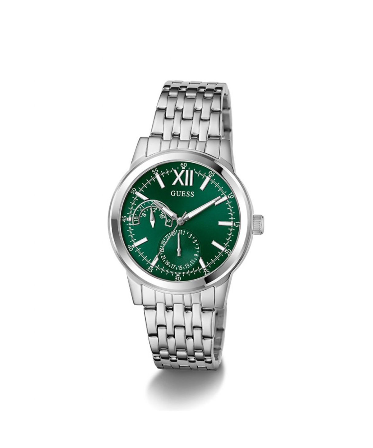 게스 시계(GUESS WATCH) 실버 그린 에머슨 (GW0976G5) 남성시계