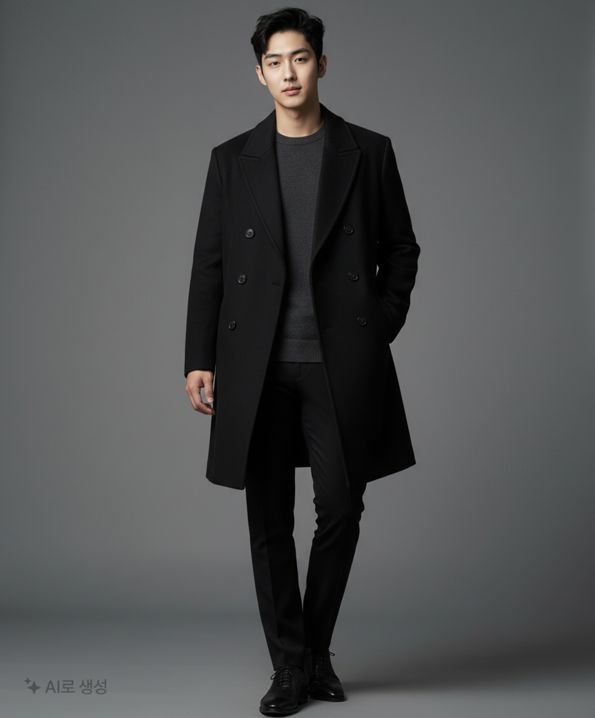 무신사 스탠다드(MUSINSA STANDARD) 겨울 더블 코트 XL
