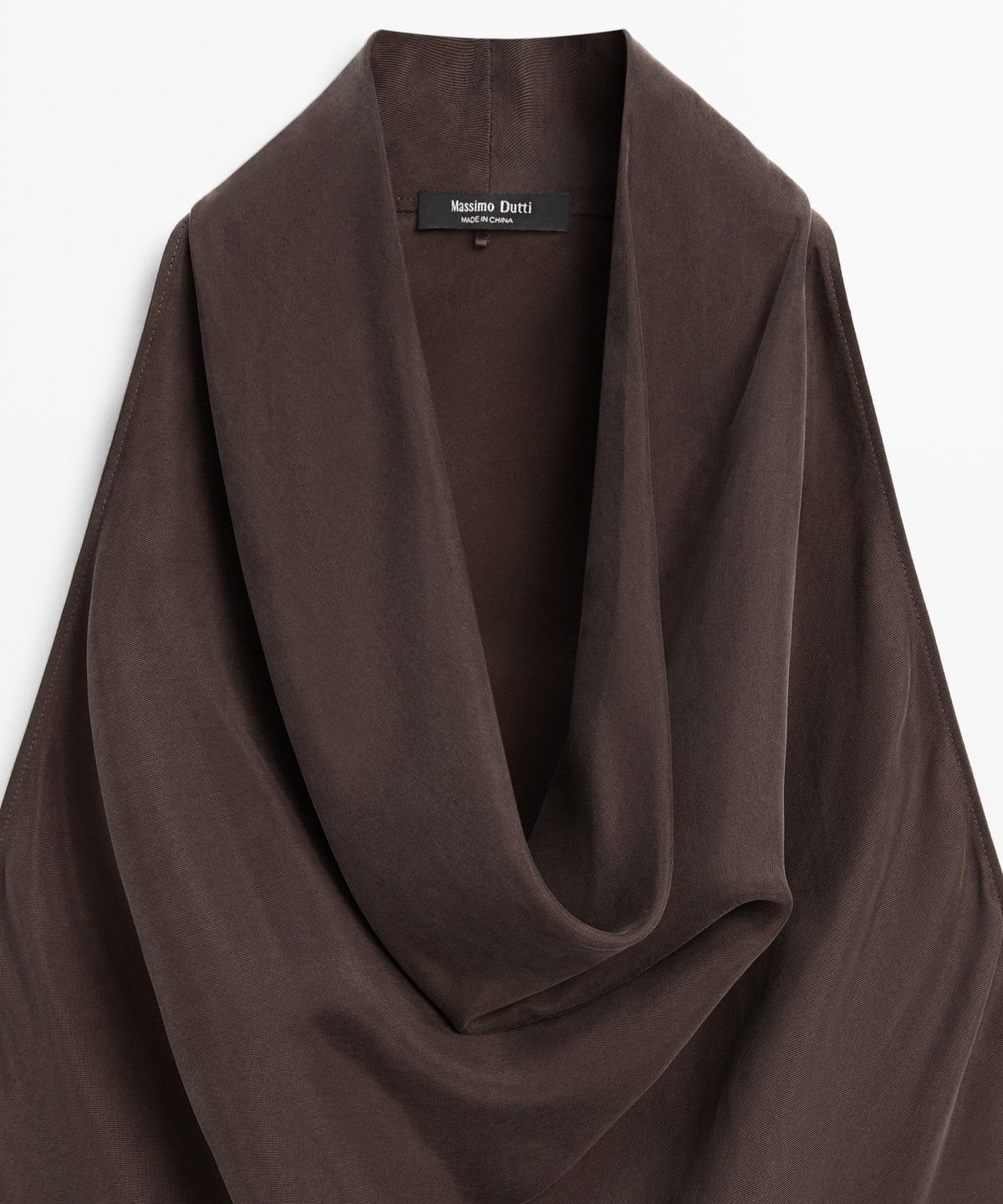 마시모두띠(MASSIMO DUTTI) 드레이프 네크라인 롱 드레스