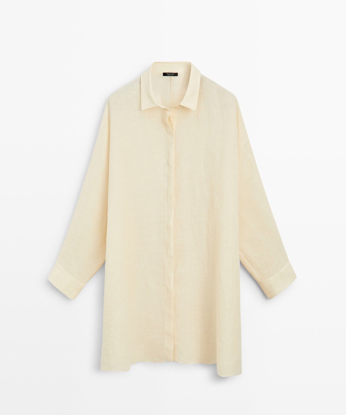 마시모두띠(MASSIMO DUTTI) 100% 린넨 쇼트 셔츠 원피스