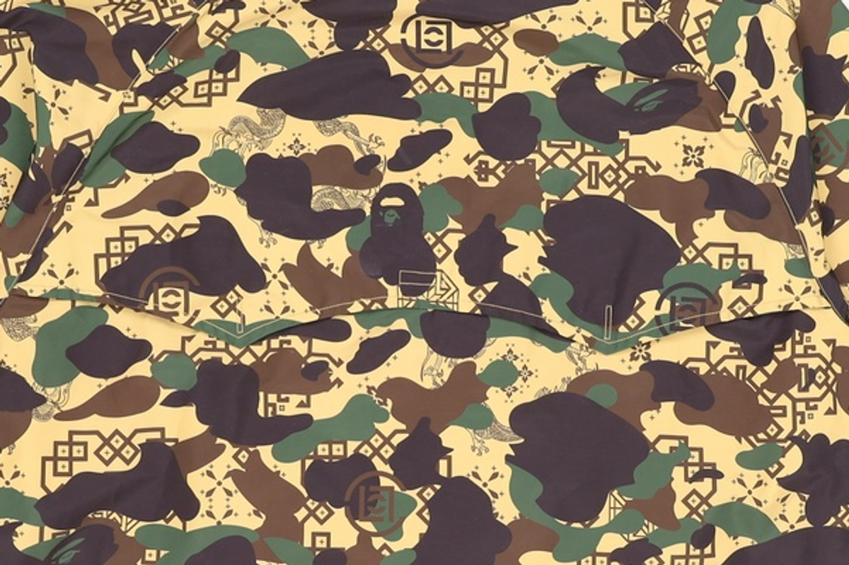 베이프(BAPE) BAPE X CLOT 카모 슬리브 디테처블 레인 자켓(M) YELLOW L