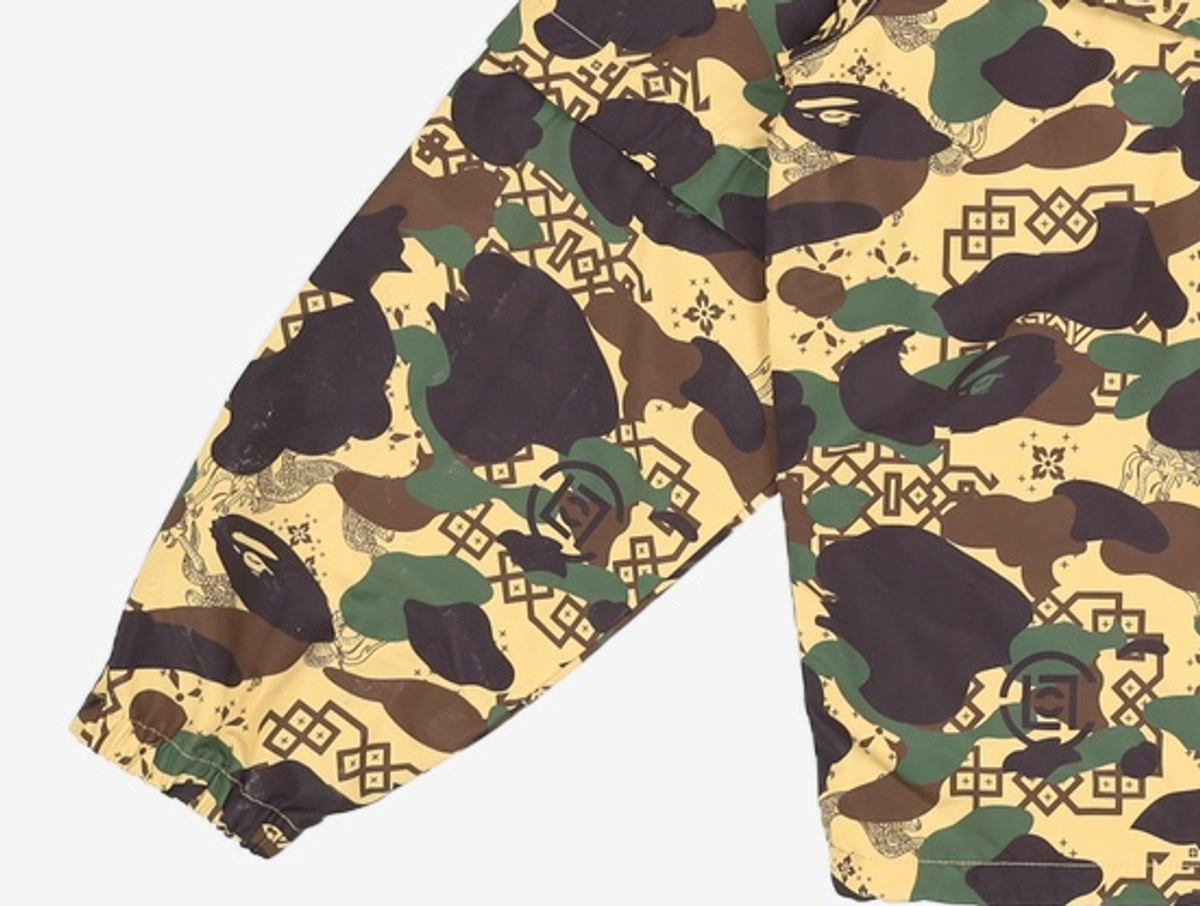 베이프(BAPE) BAPE X CLOT 카모 슬리브 디테처블 레인 자켓(M) YELLOW L