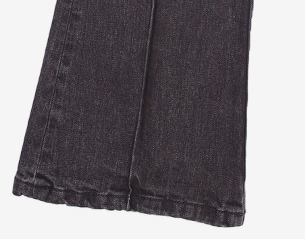 메종미네드(MAISON MINED) (W) FLARE FIT PINTUCK DENIM - BLACK