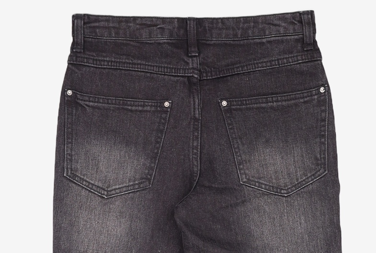메종미네드(MAISON MINED) (W) FLARE FIT PINTUCK DENIM - BLACK
