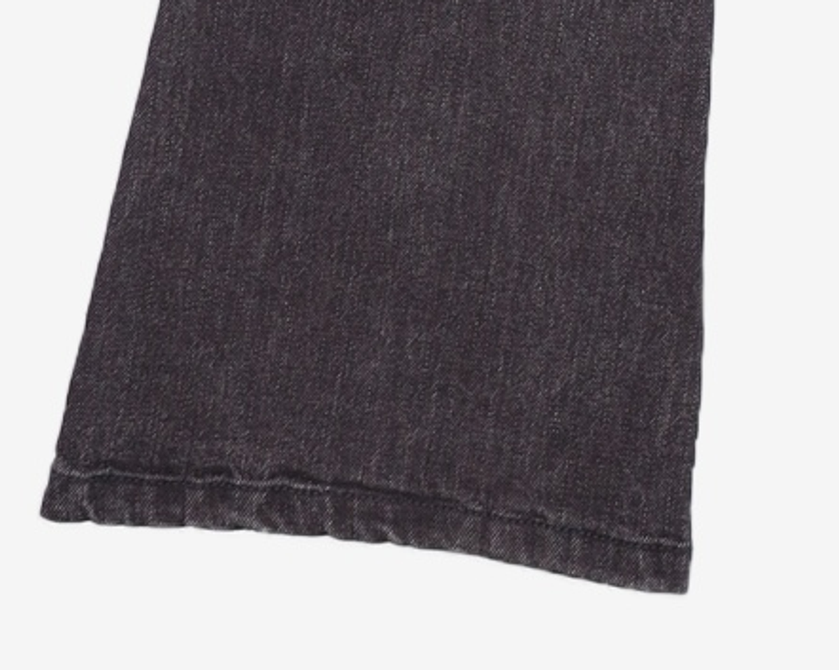 메종미네드(MAISON MINED) (W) FLARE FIT PINTUCK DENIM - BLACK