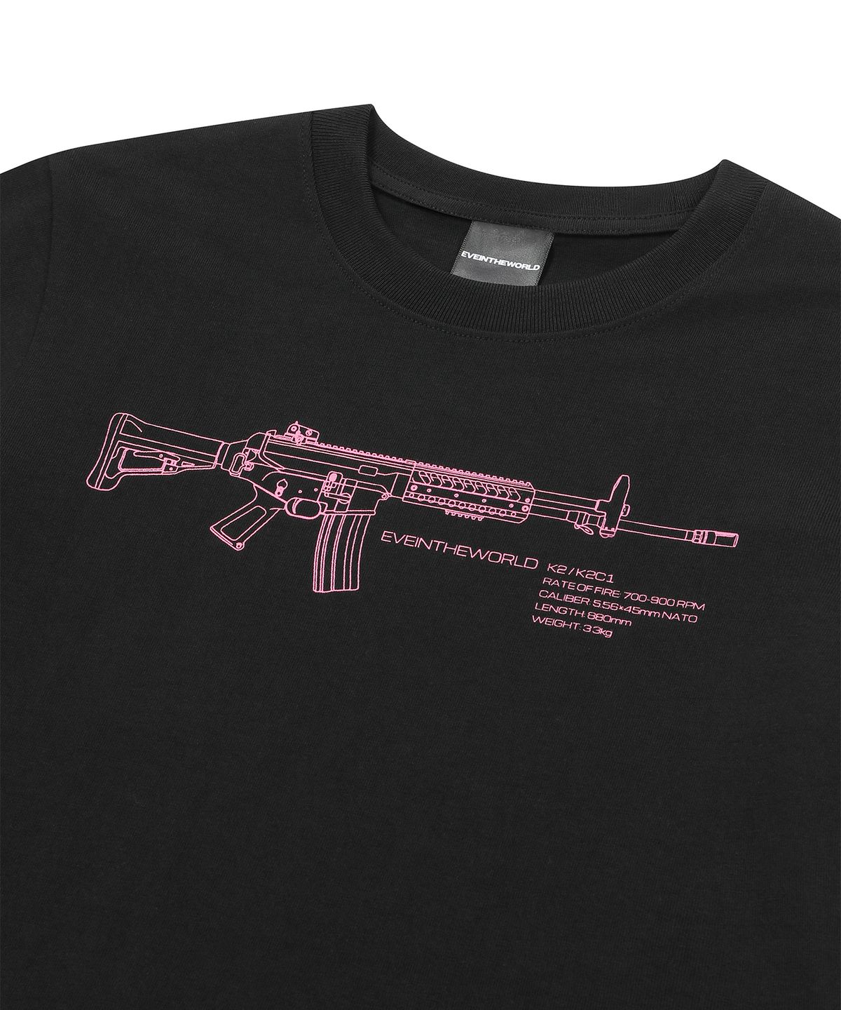 이브인더월드(EVEINTHEWORLD) (W) K2/K2C1 T-SHIRT BLACK