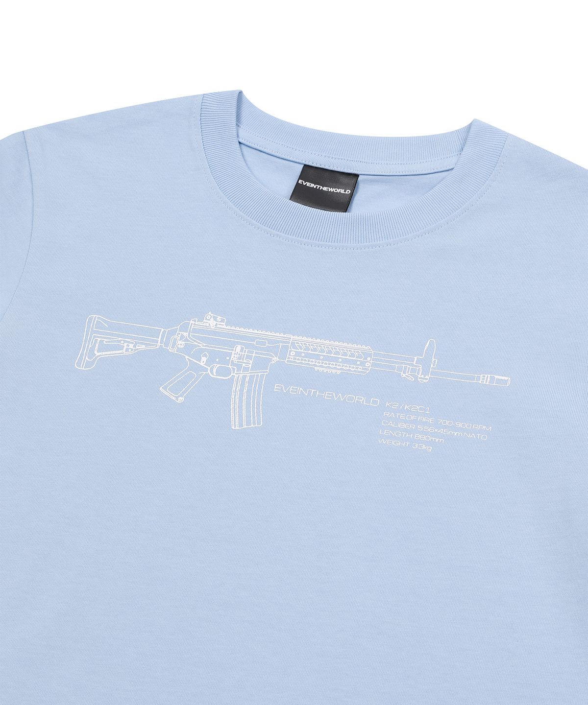 이브인더월드(EVEINTHEWORLD) (W) K2/K2C1 T-SHIRT MIST BLUE