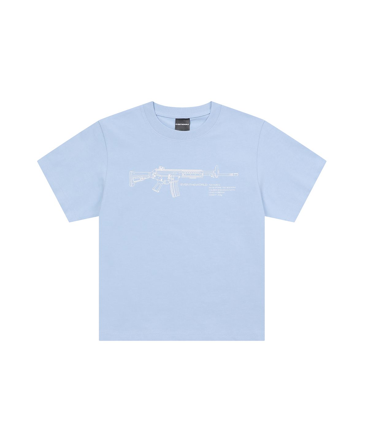 이브인더월드(EVEINTHEWORLD) (W) K2/K2C1 T-SHIRT MIST BLUE