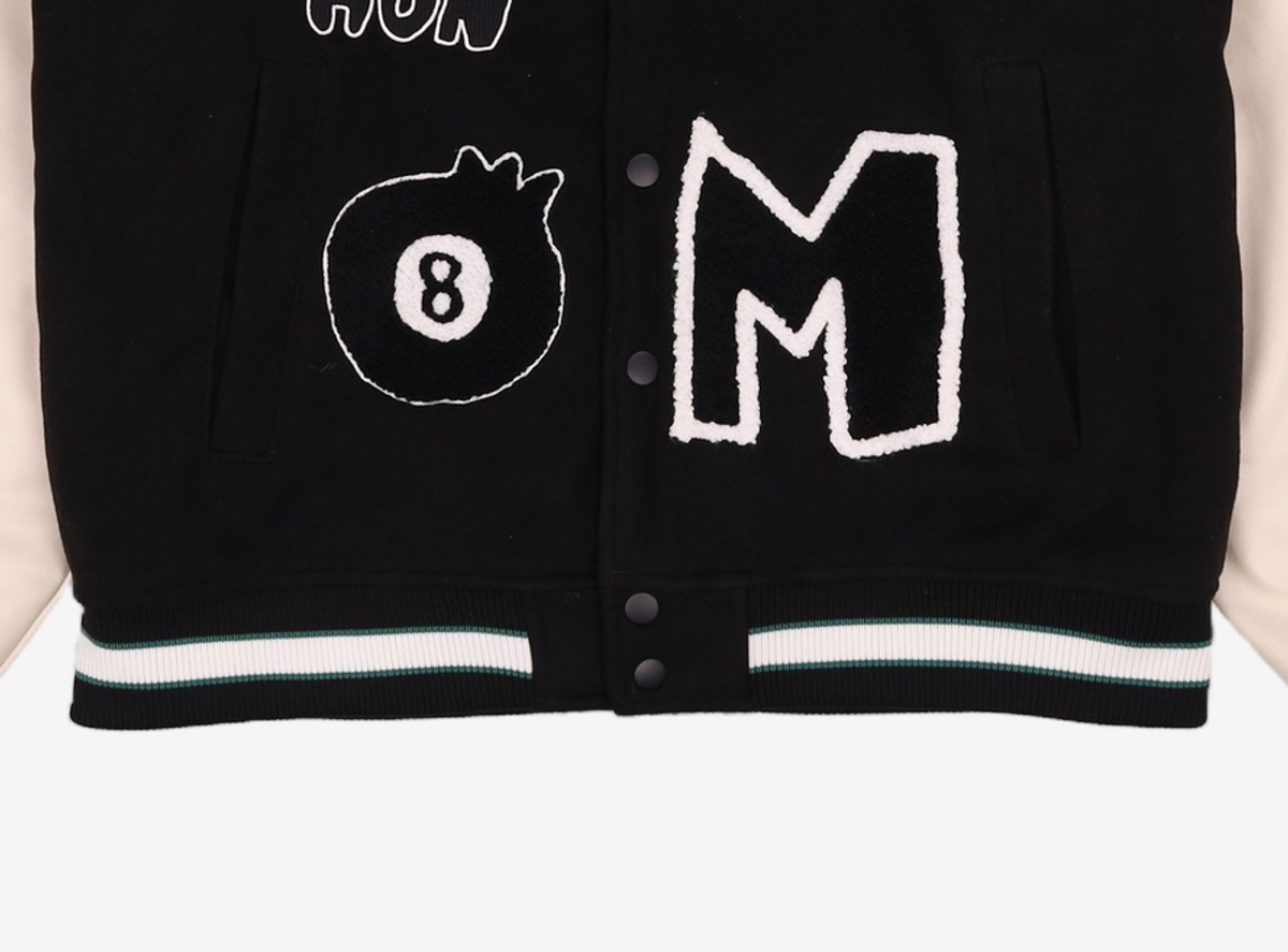 팀코믹스(TIMCOMIX) 8 BALL VARSITY JACKET BLACK M