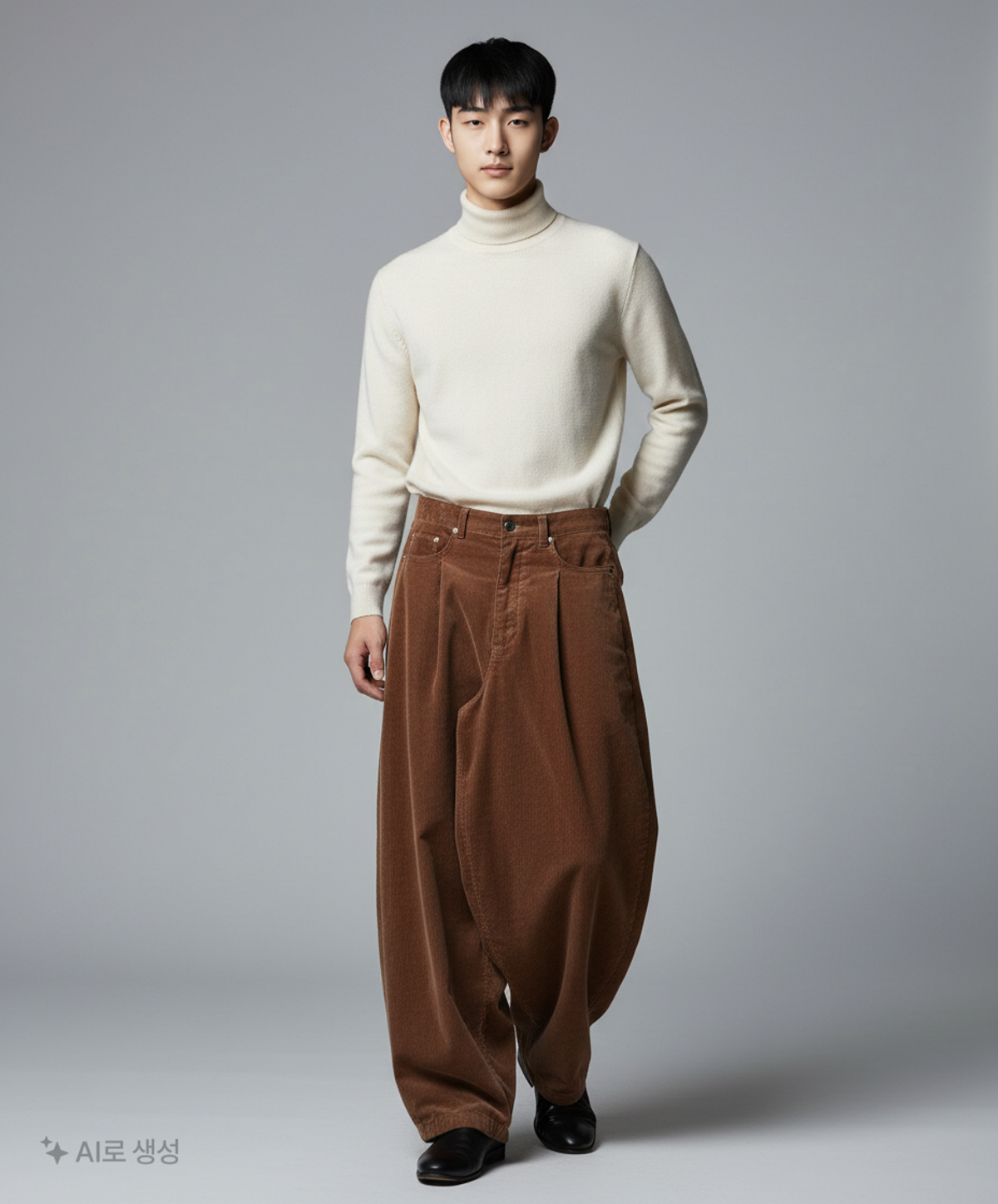기철(KICHUL) CORD DUROY BALLOON PANTS (BROWN) L