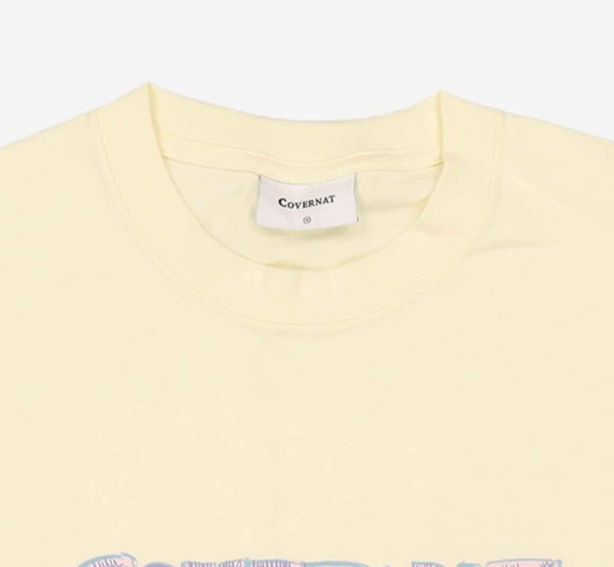 커버낫(COVERNAT) 멀티 컬러 로고 그래픽 티셔츠 Lemon S