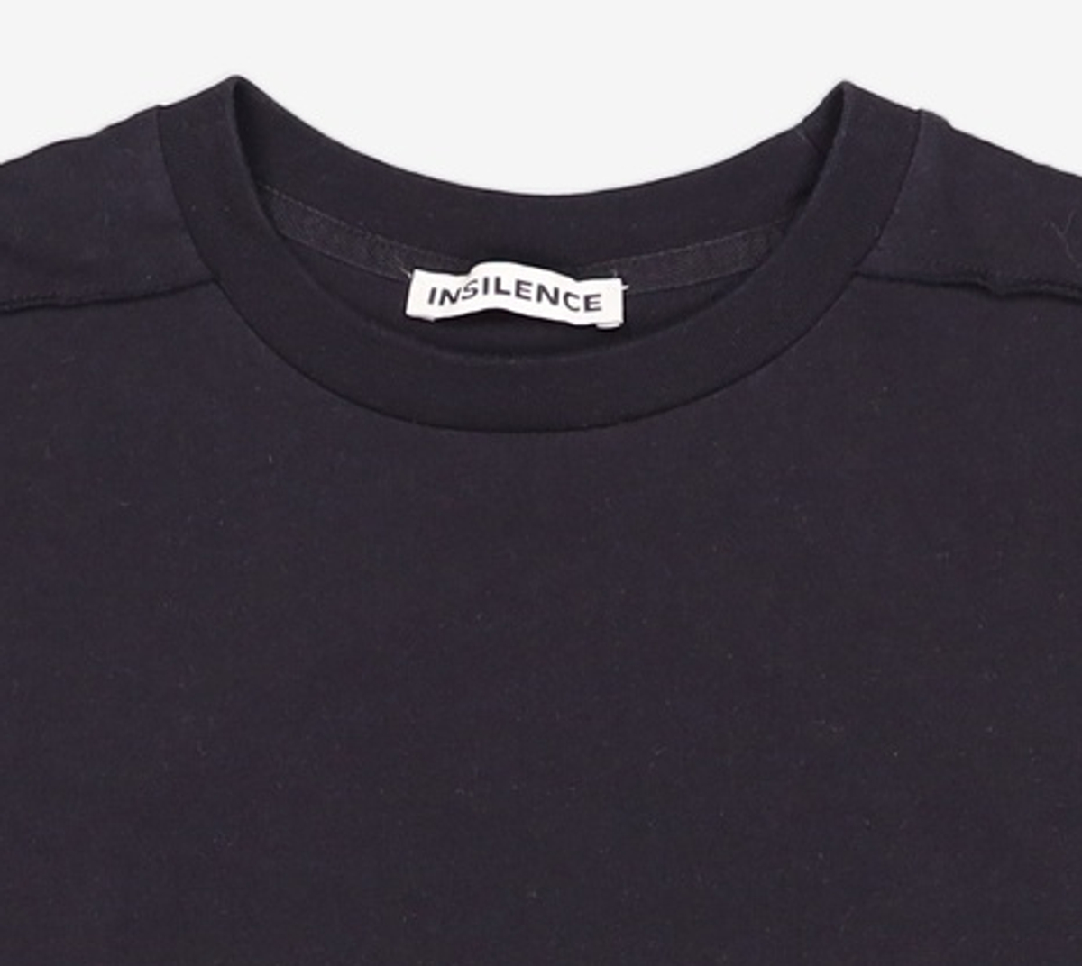 인사일런스(INSILENCE) 그런지 라인드 티셔츠 WASHED BLACK S