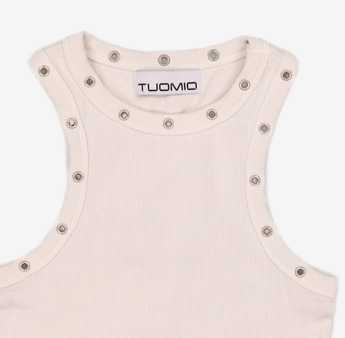 뚜오미오(TUOMIO) PIERCED TANK TOP [KHAKI] S