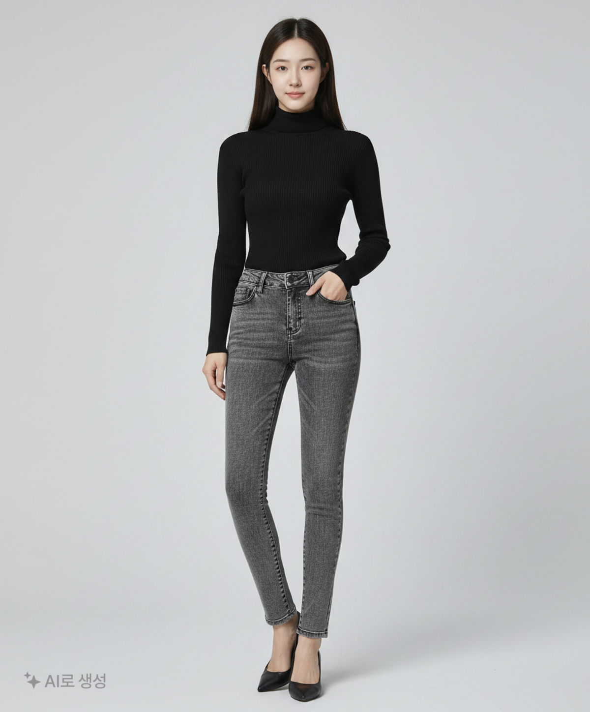 르샵(LESHOP) 청/데님 팬츠 S