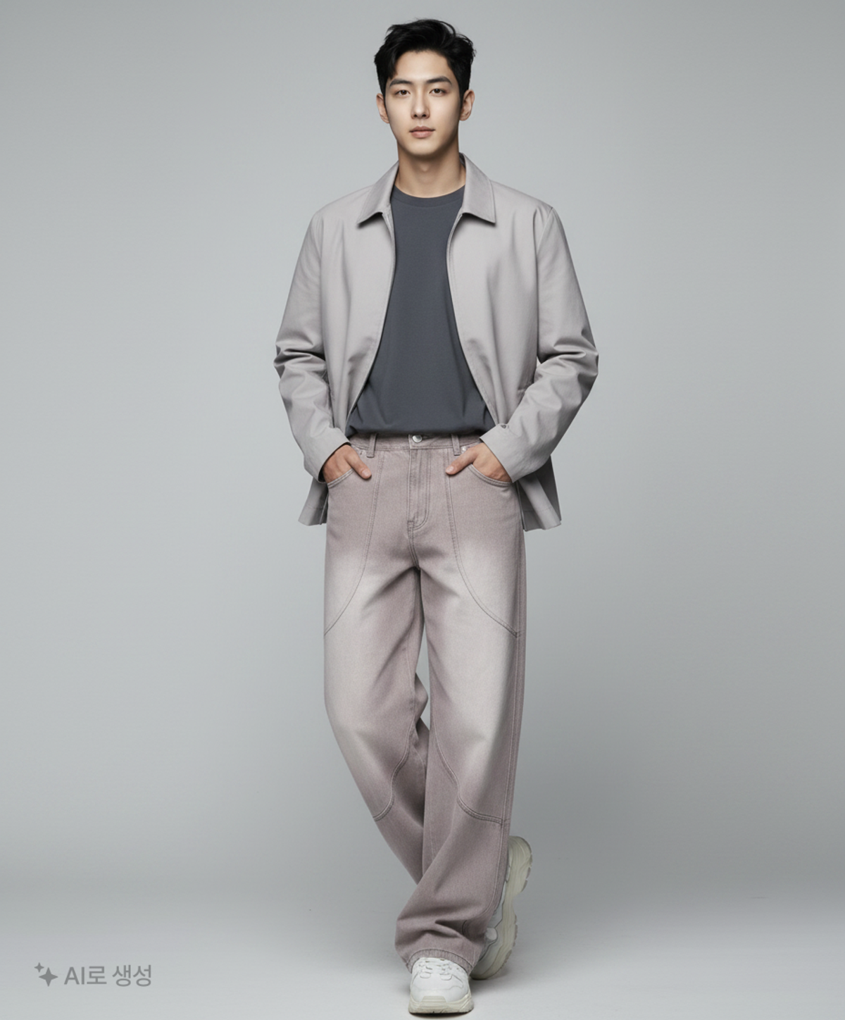 페이탈리즘(FATALISM) #0345 Gray Wave Wide Flare fit 44