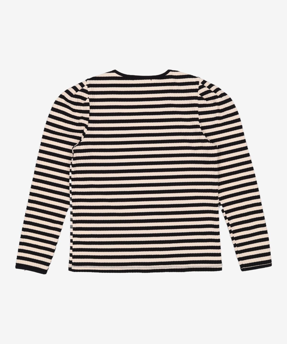 비뮤즈맨션(BEMUSE MANSION) Square neck ribbed puff top - Black FREE