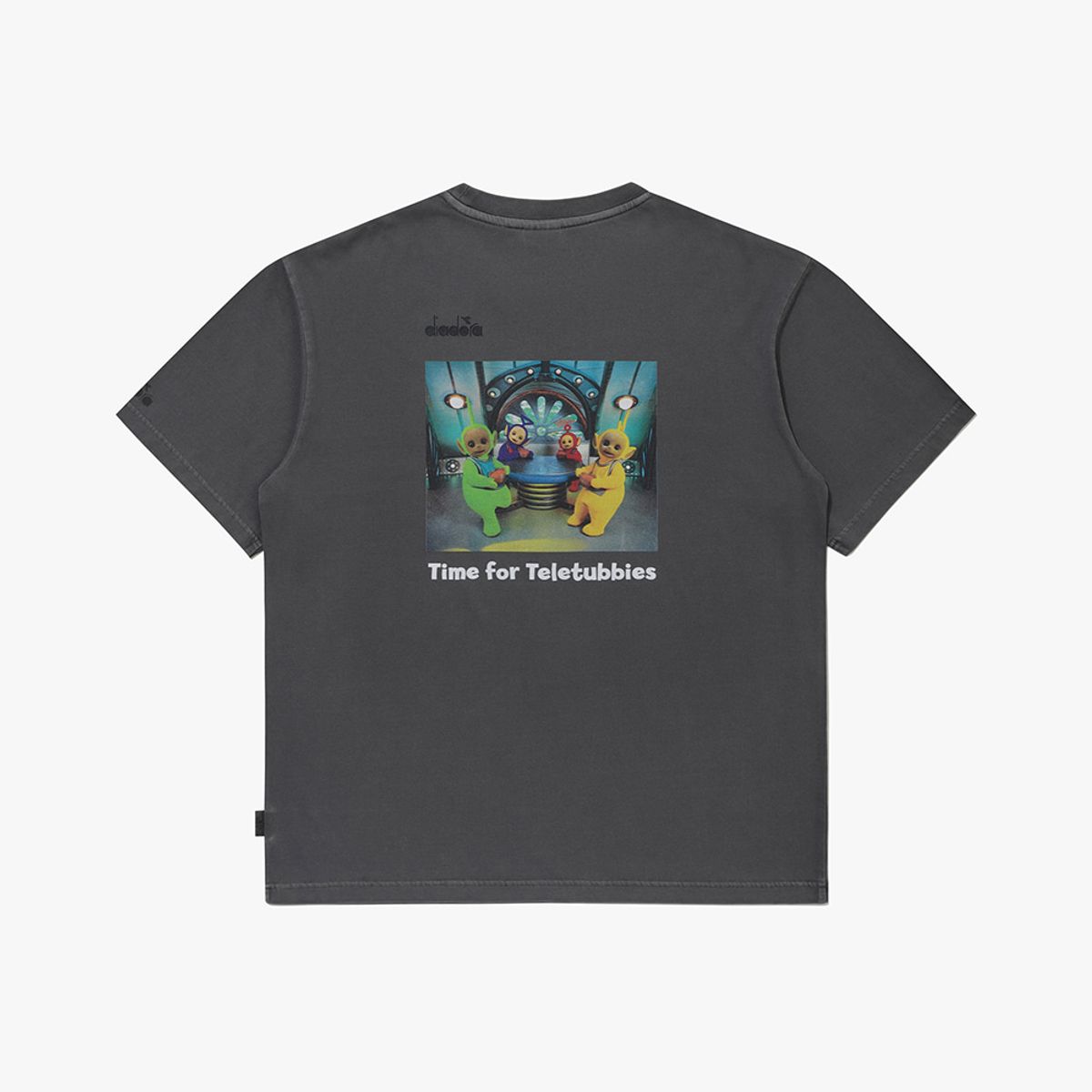 디아도라(diadora) 텔레토비 워싱 그래픽 반팔 티셔츠 GREY