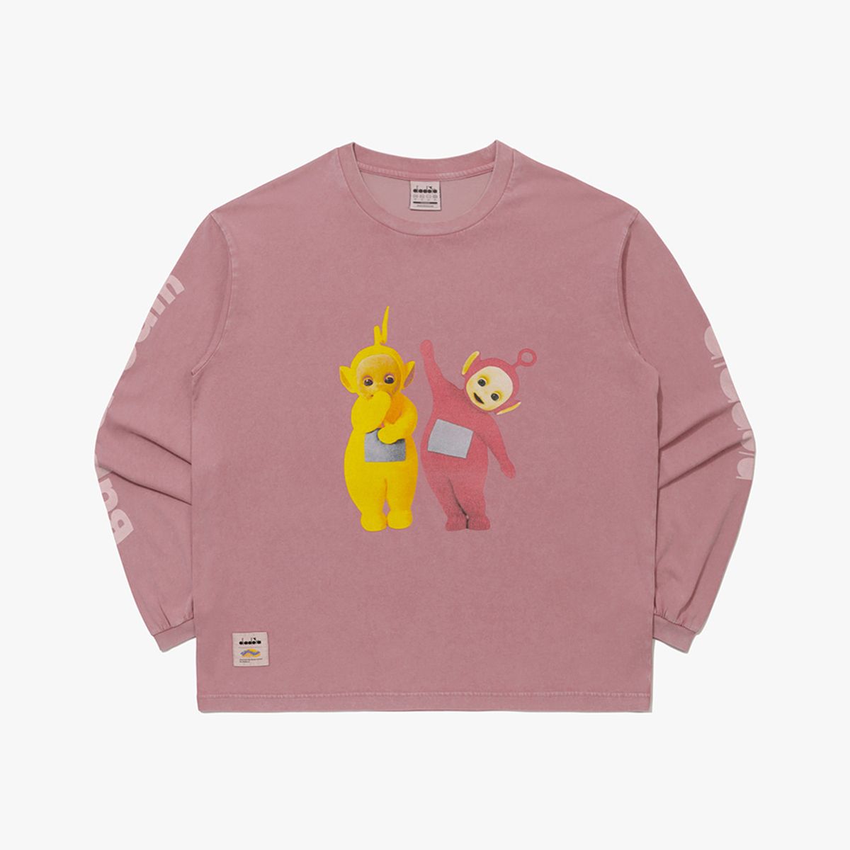 디아도라(diadora) 텔레토비 워싱 그래픽 긴팔 티셔츠 PINK