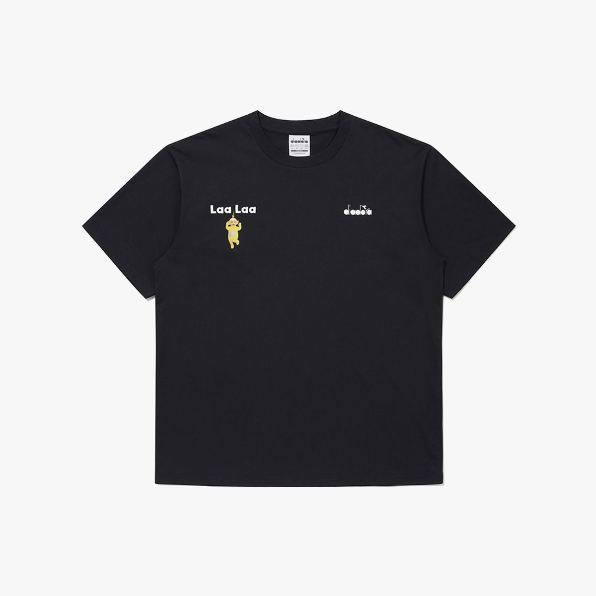 디아도라(diadora) 텔레토비 퀵드라이 그래픽 반팔 티셔츠 BLACK