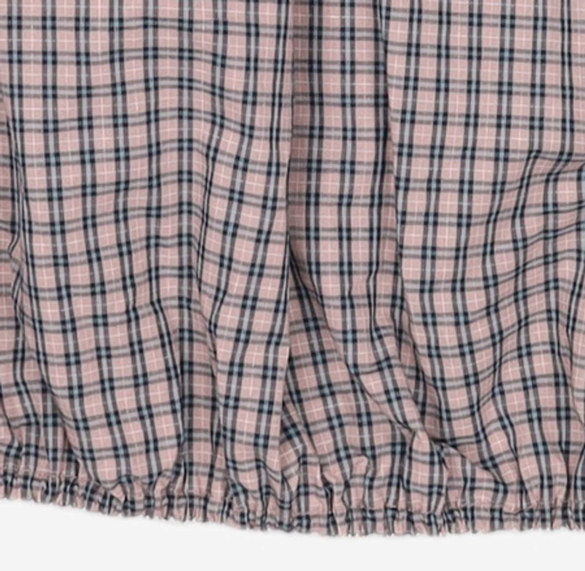 꼬모니노즈(COMONINOZ) W CHECK BLOUSE SET [GRAY] FREE