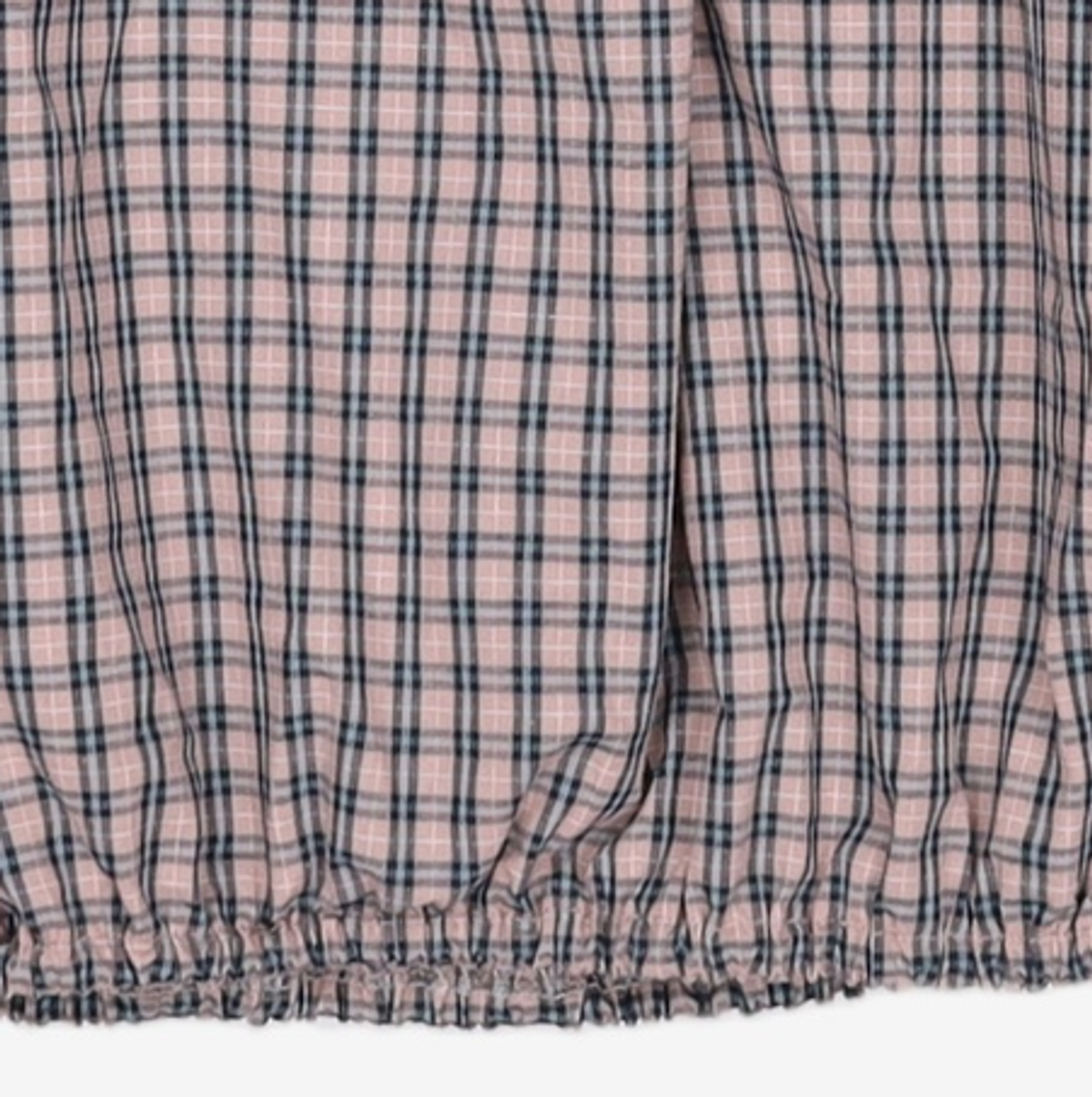 꼬모니노즈(COMONINOZ) W CHECK BLOUSE SET [GRAY] FREE