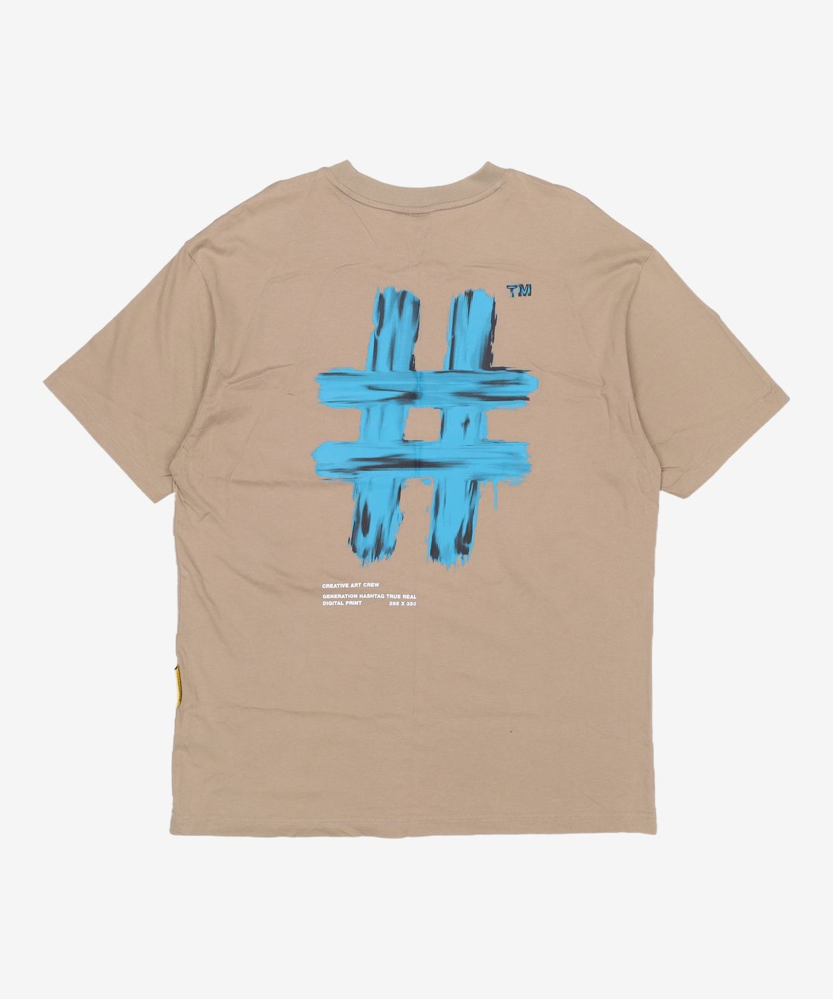빈트릴(BEENTRILL) 뉴 페인팅 해시태그 오버핏 반팔 티셔츠(블랙) 105