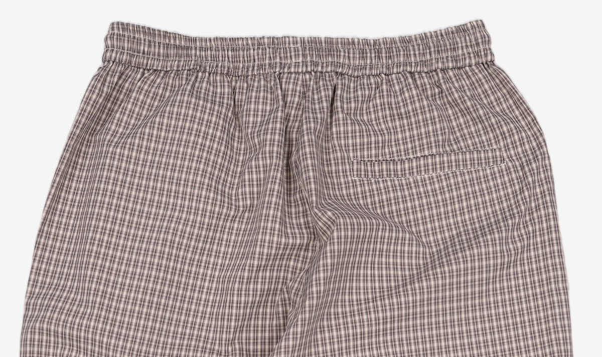 유니버스 가먼트(UNIVERSE GARMENT) 체크 파라슈트 팬츠_BROWN L